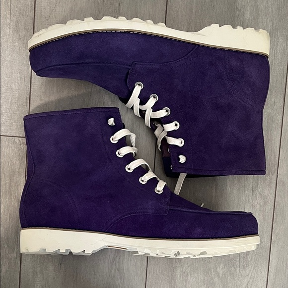 CADILLAC NWOT Purple Suede Men's Boots, Size 13 - Picture 4 of 8
